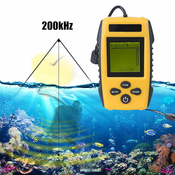 TL88E Bärbar Fiskeutrustning Sonar Sensor Fishfinder Ekolod Fiskefinder Tillbehör