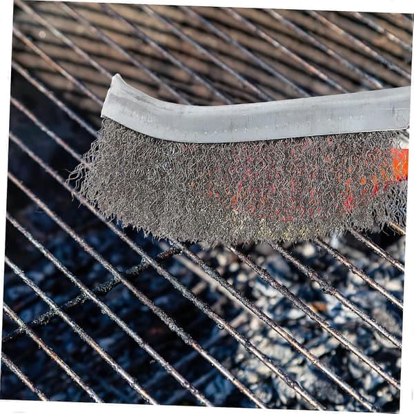 Stålbørste Kompatibel med grill, grillbørste, rustfrie stålbørste, grillskrape, poleringsbørste, håndbørste