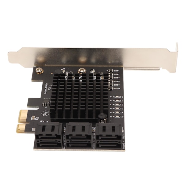 PCIE 3.0 - 6 portin SATA-laajennuskortti 6Gbps PCI Express X4 X8 X16 Plug and Play PCIE SATA -kortti 6 porttia Windowsille