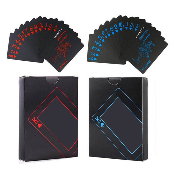 4 pakan pokerikortit vedenpitävät pehmeät, joustavat muoviset juhlapokerikortit pöytäpeleihin