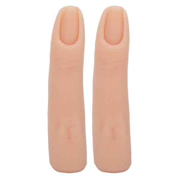 Nail Training Finger Böjbar Flexibel Silikon Practice Finger Modell för tatuering Akupunktur Practice 2st Hudfärg ++/