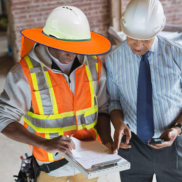 Reflekterende Hardhat med Fuld Skygge og Mesh Solskærm - Høj Synlighed