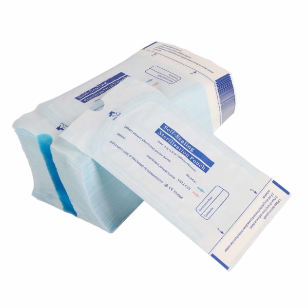 TIMH 200 kpl / Box Kertakäyttöinen itsetiivistävä puhdistuspussi hammashoitomateriaalityökalulle (90 x 165 mm)