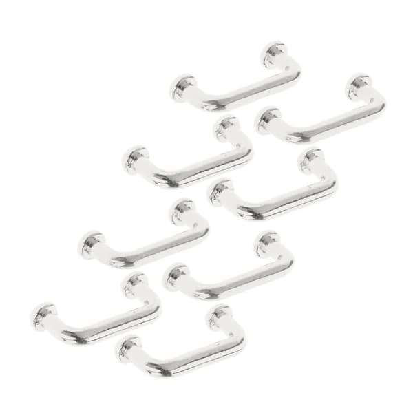 1:12 Minihåndtak til dukkehus Kompatibel med portgarderobe Silver Small 8Pcs
