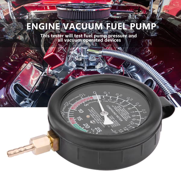 Bilmotor Vakuum Drivstoffpumpe & Vakuumtester Måler Forgassertrykk Diagnostikk Lekkasjetester
