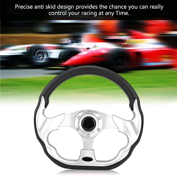 320mm Senaste kolfiber racing styrmodifiering Mini drifting ratt (Silver)