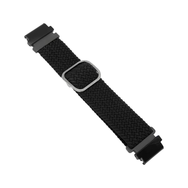 BEMS Watch Band Vävda Nylon Storlek Justerbar Watchband Watch Strap för Garmin Fenix 7S 6S 5S Svart