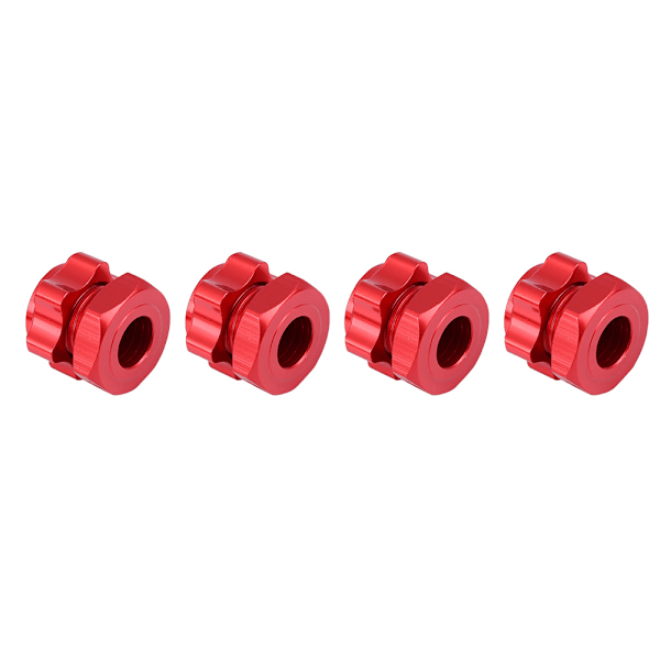 17mm Pyörän Hex-napojen sovittimen mutterit pölynkestävällä suojalla HSP HOBAO TEAM C 1/8 RC-autolle (Punainen)