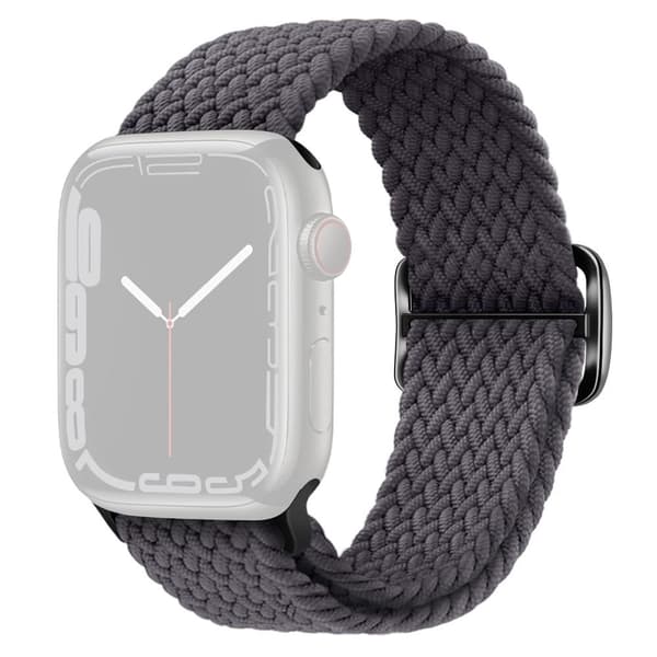 Flettet tøyrem Apple Watch Series 7-9 41mm - Flere farger Mörkgrå gray