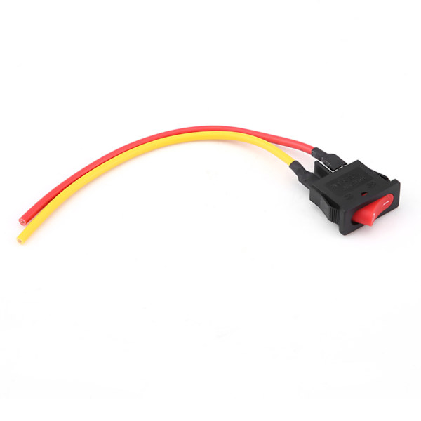 AC 6A/10A 250V 2 Kabelmonterad SPST På/Av Snäppknapp för Auto Boat Universal
