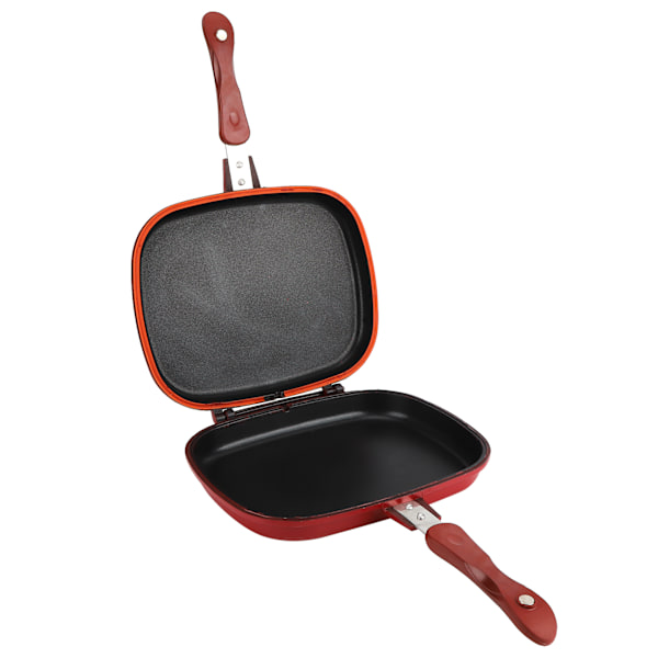 Red Square NonStick Dubbelsidig Stekpanna 28cm - Perfekt för Grill och Kök