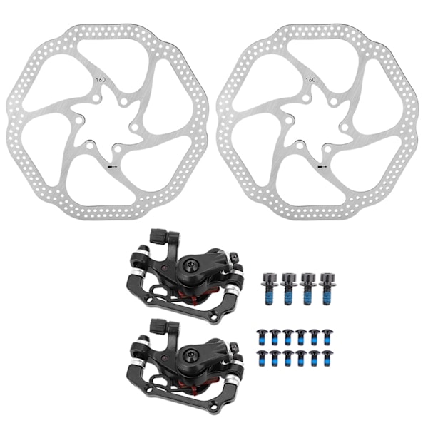 Mountainbike Mekanisk Skivebremse Cykel Forreste Bageste Sæt med 160mm Rotorer