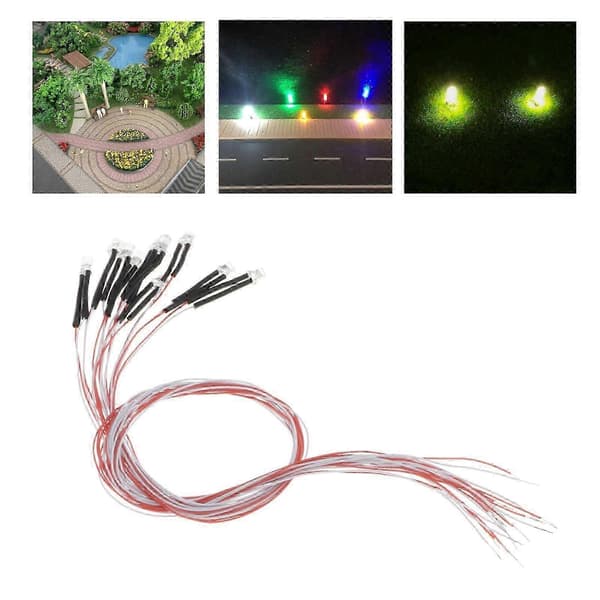 mm LED-lampesett Kompatibel med modelljernbanelayouter og dioramadekor