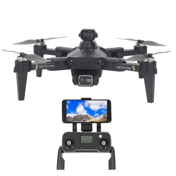 Sammenleggbart Drone RC Quadcopter Med 8K Dual Camera 5G WiFi-overføring Hindring unngåelse Optisk flytposisjonering Hover Black /