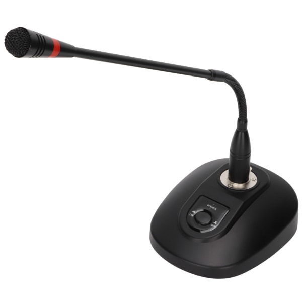 Svanehals kablet mikrofon Justerbar skrivebordsmikrofon med XLR til 6,35 mm kabel for konferansesending 100-240VUS Plugg ++