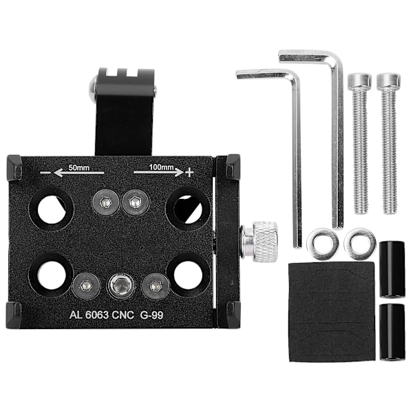 Sykkel Telefonholder i Aluminium Legering Styre Klips Stativ Kamera Holder (Svart)