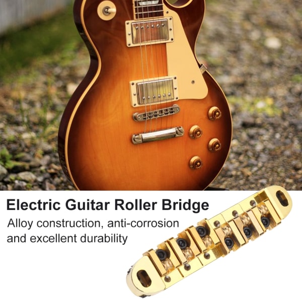 TIMH 1 sett legert rullesalbro erstatningsdel for LP Style 6-strengs elektrisk gitar (gull)