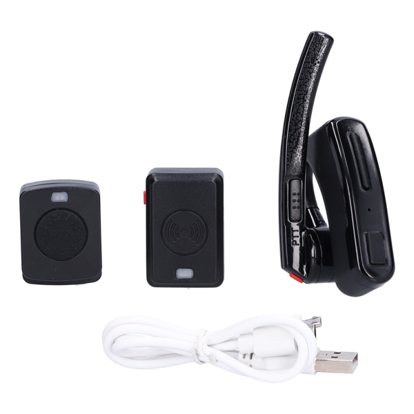 TIMH Walkie Talkie Headset PTT Trådløs Bluetooth-øretelefon med 2 ørepropper til Motorola til HYT