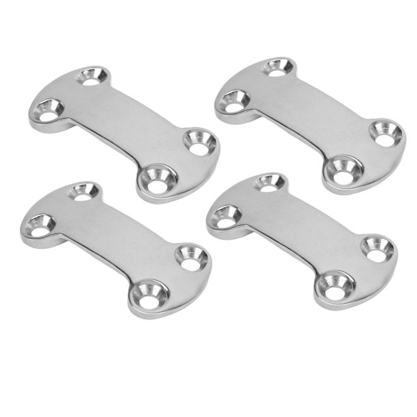 4 stk. Marine Pad Eye Plade 25mm 304 Rustfrit Stål Bælte Cam Spænde Plade 5.8mm Huller til Sejlads