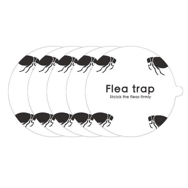 5 stk Loppefældeklistermærker Runde klæbrige fluefælder Kuppel-loppefælderefill til husdyr i hjemmet i soveværelset