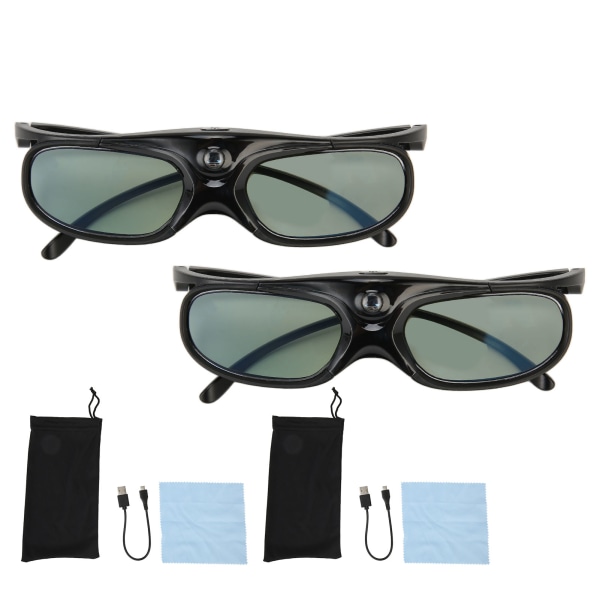 DLP Link 3D-briller Genopladelige 144Hz Refresh Venstre Højre Øjerotation 3D Active Shutter-briller til projektor ++