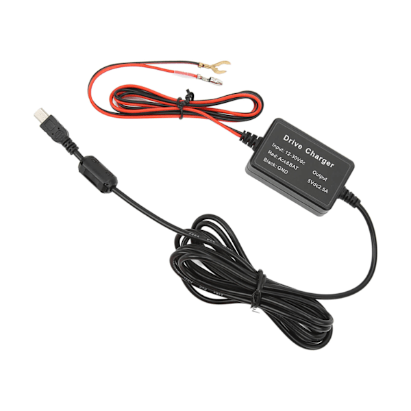 Dash Cam Hardwire Kit 12V-30V til 5V USB-adapter Lavspændingsbeskyttelse Dash Camera Oplader til Spejl Kamera GPS Navigator Radar Detektor
