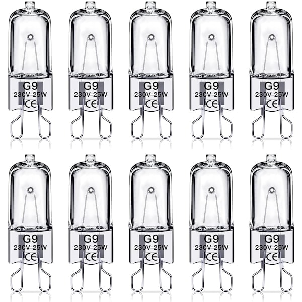 【BEMS】G9 Halogenpærer 10-pakning 25W