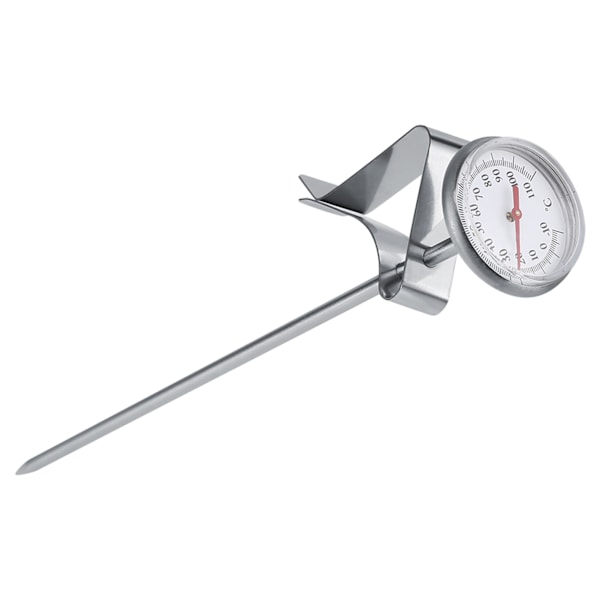 Lätt att rengöra mjölktermometer i rostfritt stål för kaffeskumning -10~110℃