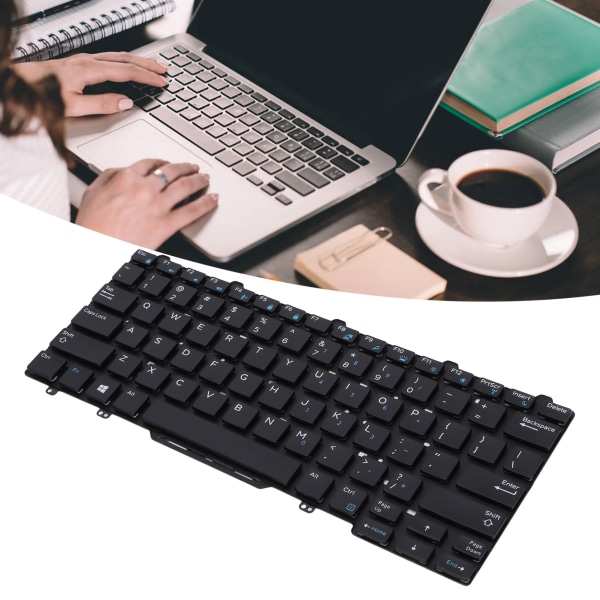 TIMH ersättningstangentbord 82 nycklar Premium ABS aluminiumlegering Hög hållbarhet Bekvämt utbyte av tangentbord för Dell