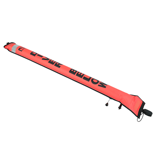 Uppblåsbar Dyk-SMB Ytsignalmarkör Boj Tillbehör (Fluorescerande Orange, 1,5m)