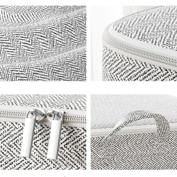 Non-woven Quilt Storage Bag with Lids Zipper Foldable Clothes Quilt Bins Container Large Capacity Dust-proof Bag Organize -110L