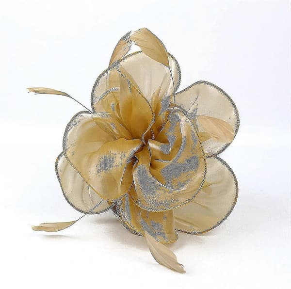 Fjernet Partyhat Blomstret Glitter Tiara Klemme Og Pandebånd Dame Gold