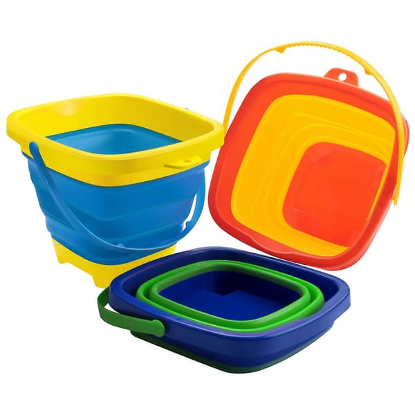st foldbare spande sandspande silikone foldbare spande til børn strandp Yellow  blue  green