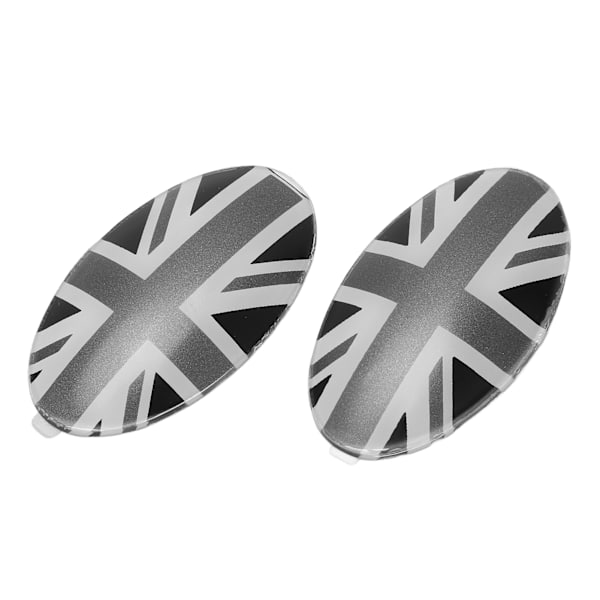 1 Par Vänster Höger Grå Union Jack Växelspaksknopp Trim Badge Covers Ersättning för Cooper F54 F55 F56 F57 F60