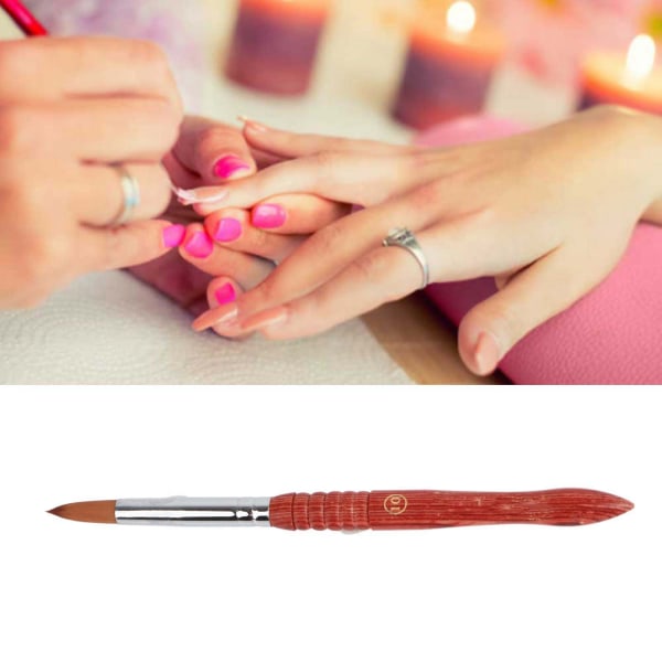 Profesjonell fleksibel hår Nail Art Brush Rosewood Håndtak Krystallpenn Nail Drawing Brush++/