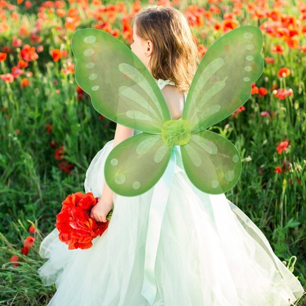 TIMH Butterfly Fairy rekvisita med elastiska axelband för fekostymer Princess Party Favor