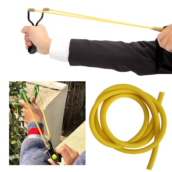 1 / 3 / 5M Gul Blød Naturlig Latex Slingshot Rør Slangebånd til Jagt Skydning (1m)