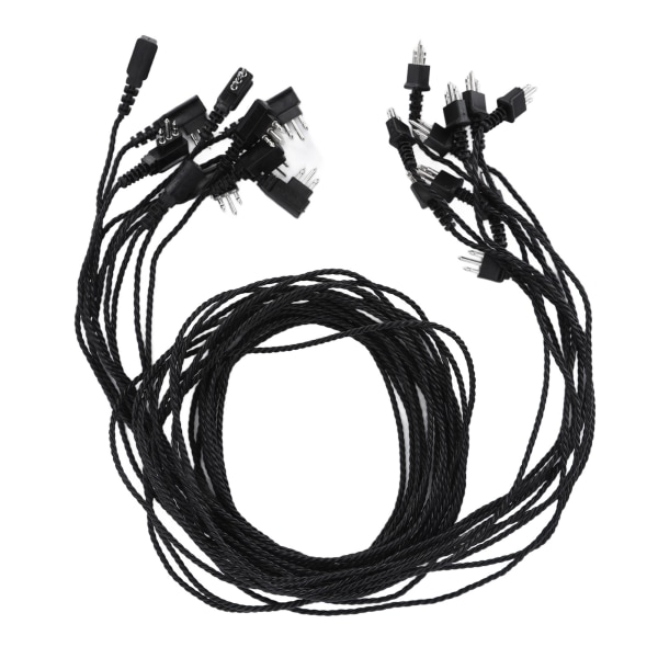 10 stk høreapparattråd trekjernet hodetelefontråd tvunnet tau erstatningsmottakerkabel svart ++/