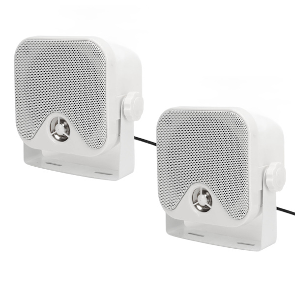 1 Par 4 tommers Marine Bokshøyttalere 100W Heavy Duty Vanntette Utendørs Lydanlegg for ATV UTV Traktor Lastebil