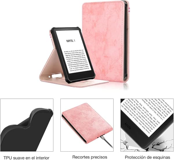2-pack Folding Case for Kindle (11th Generation 2022), with Auto On/Off, Lightweight Case with Hand Strap