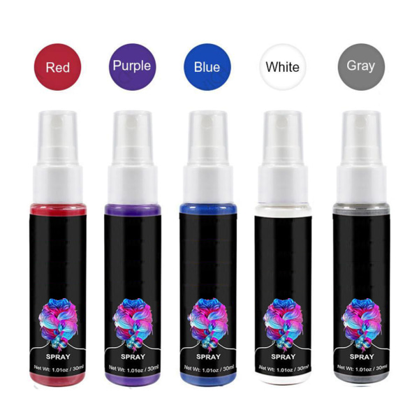 30ml disponibel hårfärgningsspray Snabb tillfällig fest hårsprayvax för halloweenfest++/