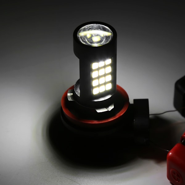 2x H11/H8 42 SMD LED Hvit 2835 Canbus Feilfri Frontlys Tåkelys Pære