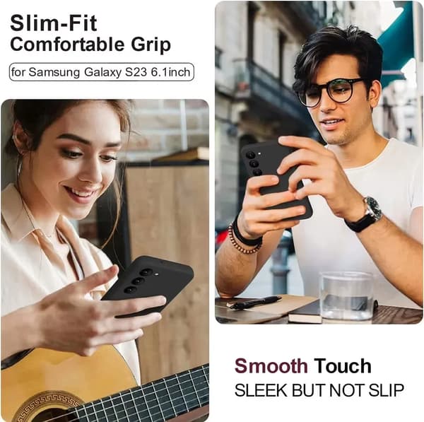 【BEMS】Kompatibel med Samsung S22 Mat Sort Cover