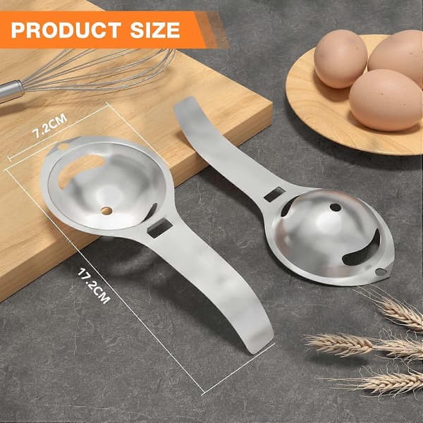 Eggseparator Eggsil i rustfritt stål Eggeplommeseperator Kjøkkenredskap Matlagings-/bakeredskap Eggeekstraktor
