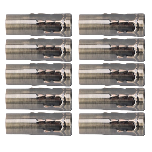 10 stk E14 metallrør for stearinlysholder Lampesokkel Belysningstilbehør 25x80mm Bronse /