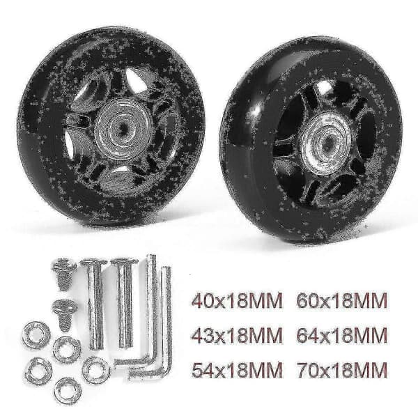 【BEMS】Stille Trolleykuffert Universalhjul Gummihjul Kuffert Lejereparationssæt 40mm*18mm