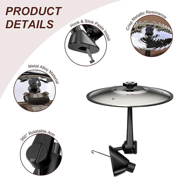 Bilbækken tromle luftventil Nem installation Mini trommecymbal Silver