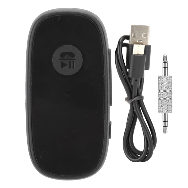 A80 trådløs krageklemme Bluetooth 5.0 øretelefon Stereo bilstereo multifunksjonsadapterStandard Black0.0