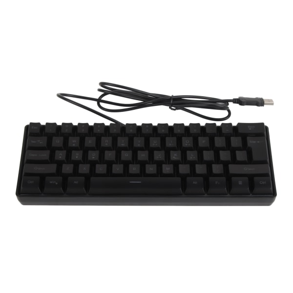 Mekanisk tastatur 61 taster RGB-bakgrunnsbelysning Ultratynt bærbart kablet tastatur for hjemmekontor Skolereiser ++