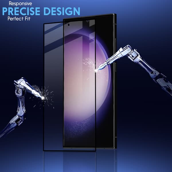 【BEMS】2-Pack Compatible with Samsung S23 Ultra Screen Protector - Tempered Glass 9H - Super Quality 3D